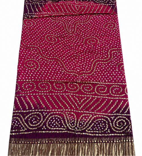 pure silk rajasthani chunri mukesh dupatta – traditional handmade ethnic dupatta for women